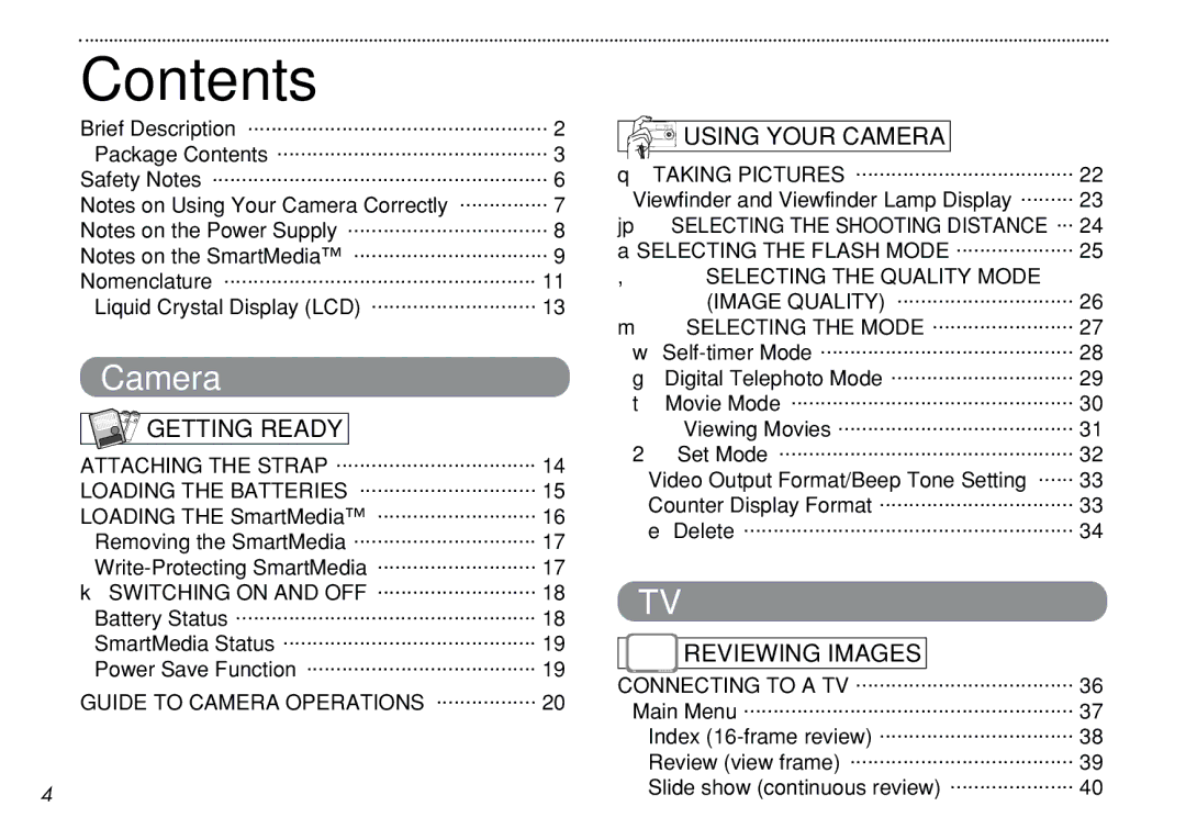 FujiFilm iX-100 user manual Contents 