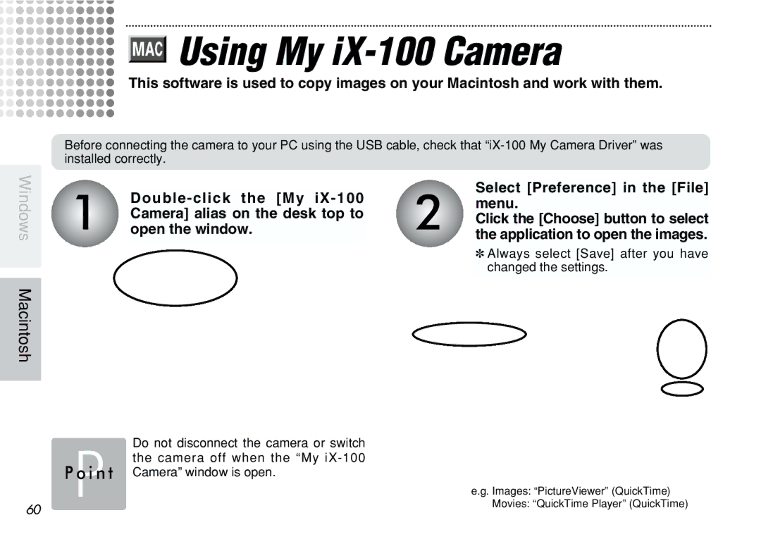 FujiFilm iX-100 user manual Click the Choose button to select 