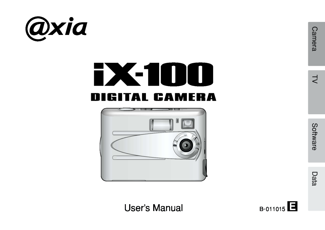 FujiFilm iX-100 user manual Camera TV Software Data, User’s Manual 