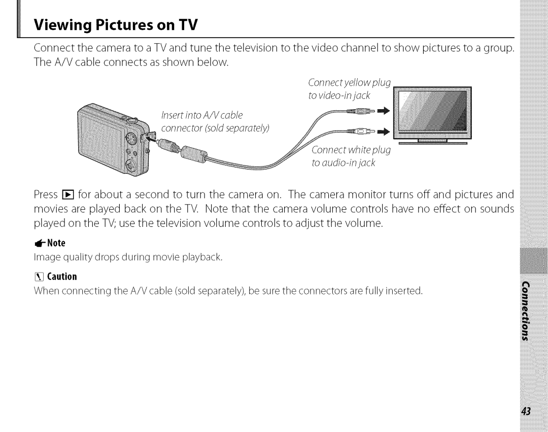 FujiFilm J210 owner manual Viewing Pictures on TV 