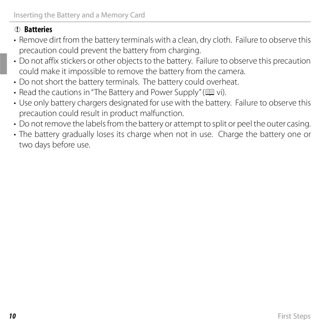 FujiFilm JX290 - JX295, JX330 - JX335, JX370 - JX390, JX420 - JX440 owner manual Batteries 