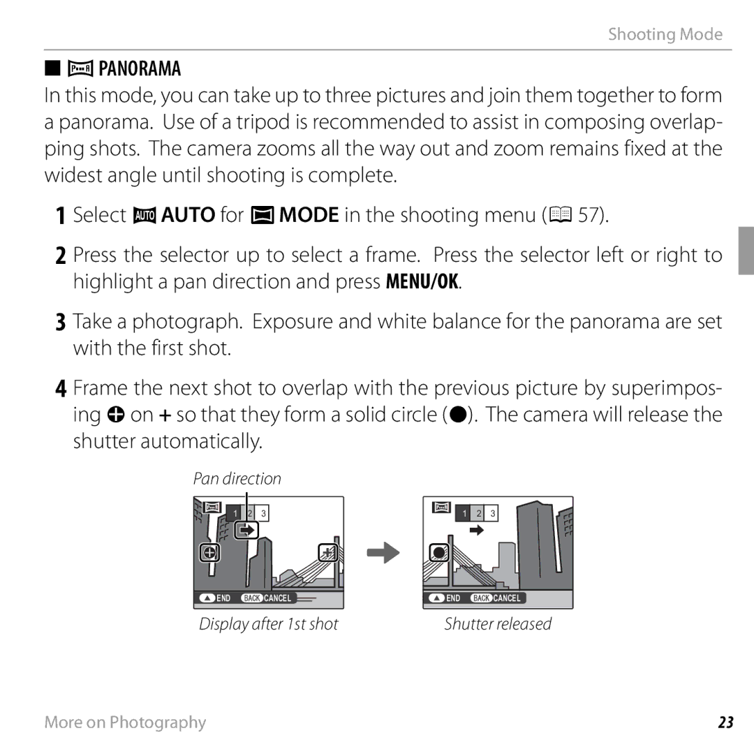 FujiFilm JX330 - JX335, JX290 - JX295, JX370 - JX390, JX420 - JX440 owner manual Rpanorama 