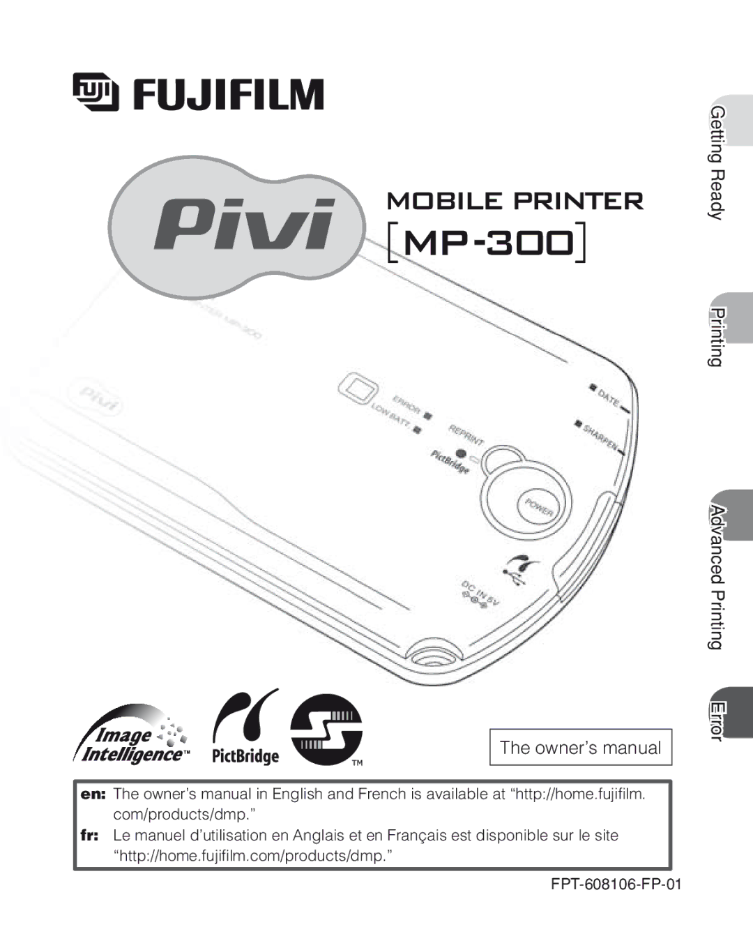 FujiFilm MP-300 owner manual Getting Ready Printing Advanced Printing Error 