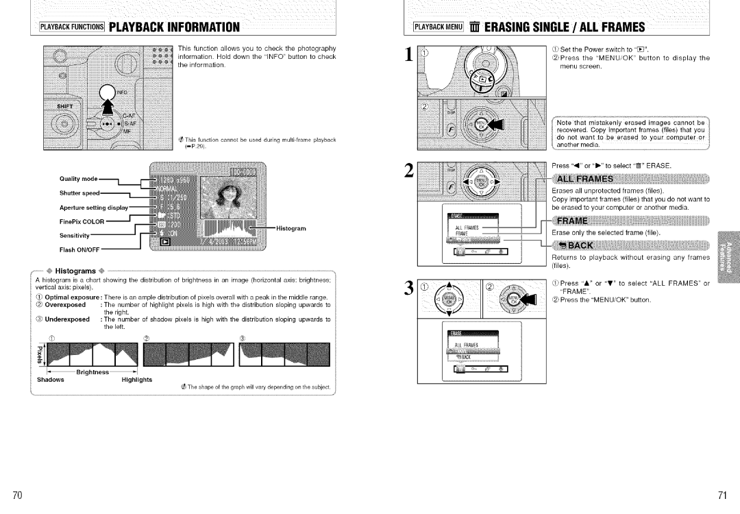 FujiFilm S7000 owner manual Quality mode, ShadowsHighlights 