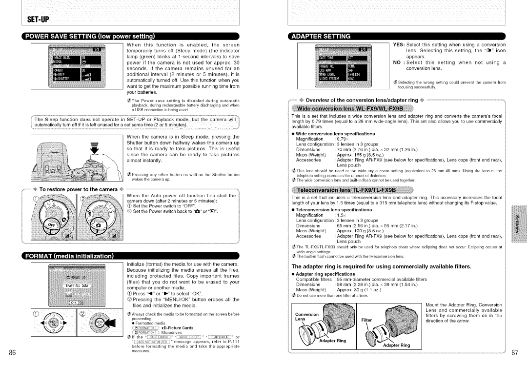 FujiFilm S7000 owner manual @ To restore power to the camera @, 1DT*l31 i ,I- il I i I ,L 