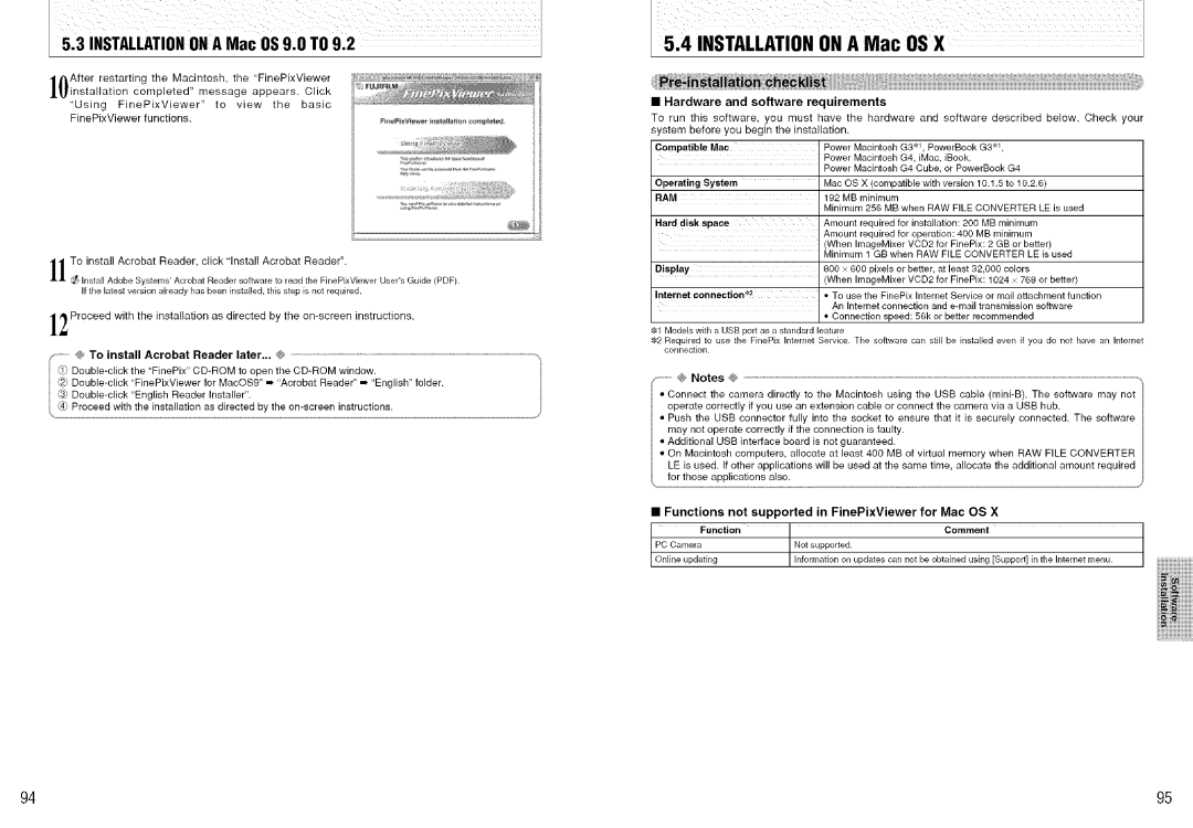 FujiFilm S7000 owner manual Hardware and software requirements 