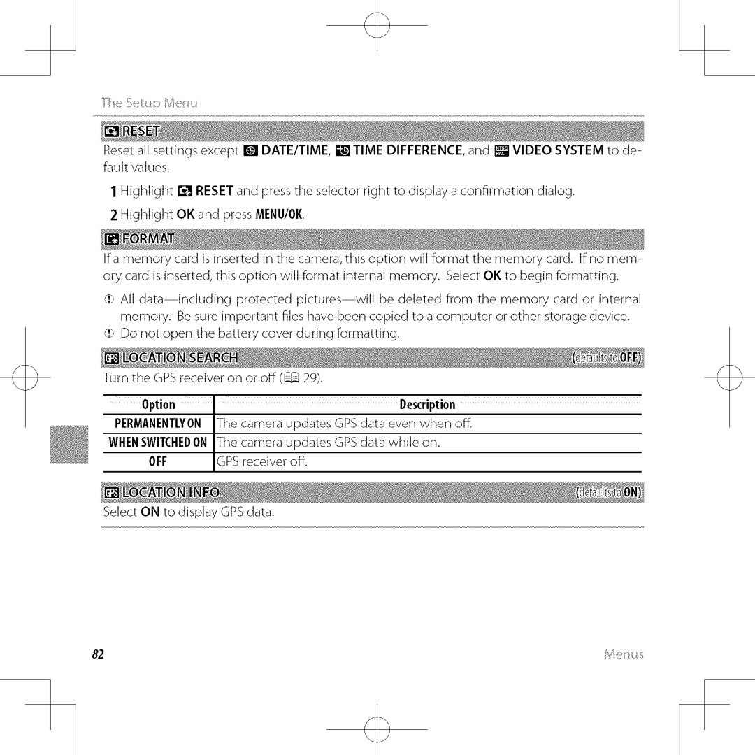 FujiFilm XP30 owner manual Option Description 