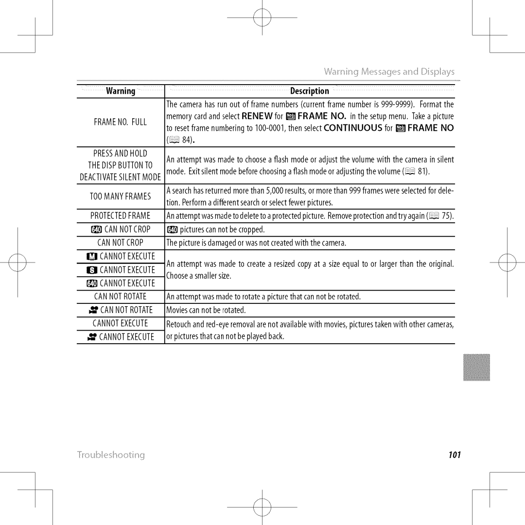 FujiFilm XP30 owner manual FRAMENO, Full, 707 