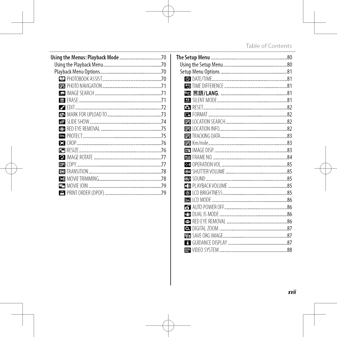 FujiFilm XP30 owner manual Xv# 