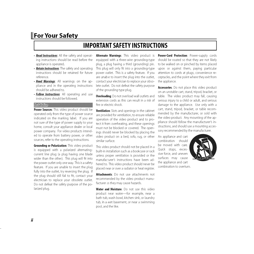 FujiFilm XP30 owner manual For Your Safety, Importantsafetyinstructions 