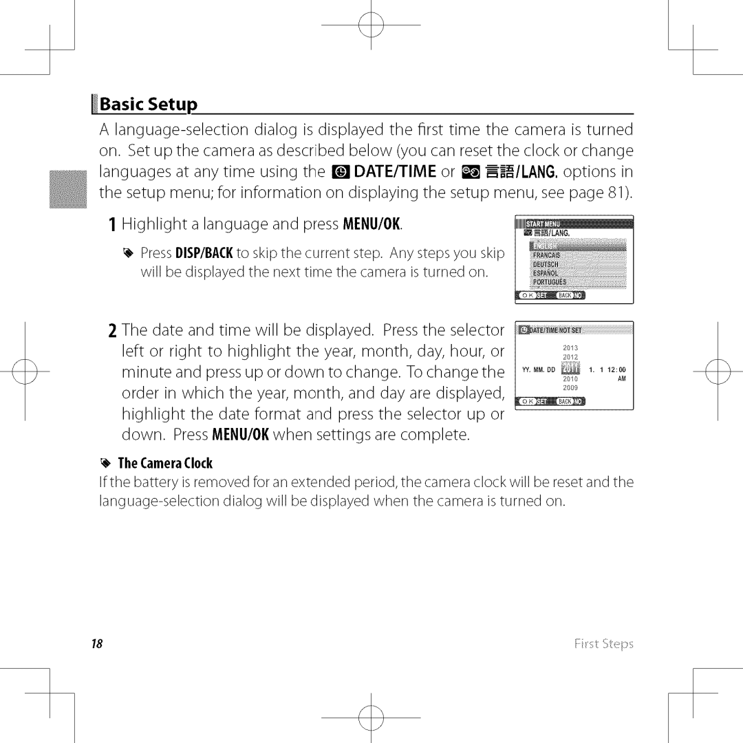 FujiFilm XP30 owner manual PressDISP/BACKto skip the current step. Any stepsyou skip 