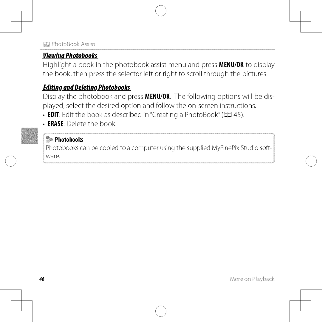 FujiFilm XP30 owner manual Editing.andDeletingPhotobooks 