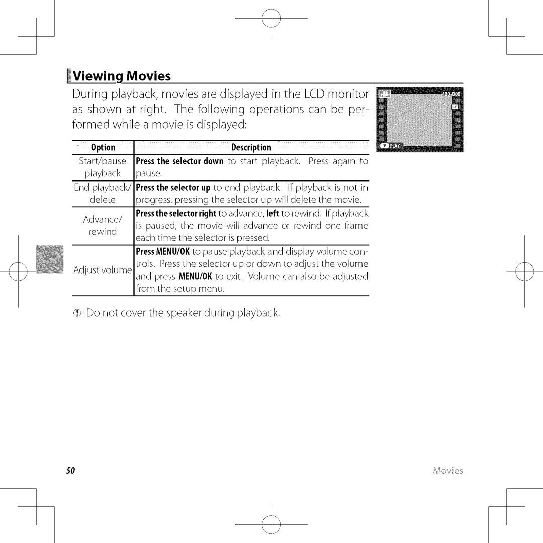 FujiFilm XP30 owner manual Press the selector down, Pressthe selector up to 