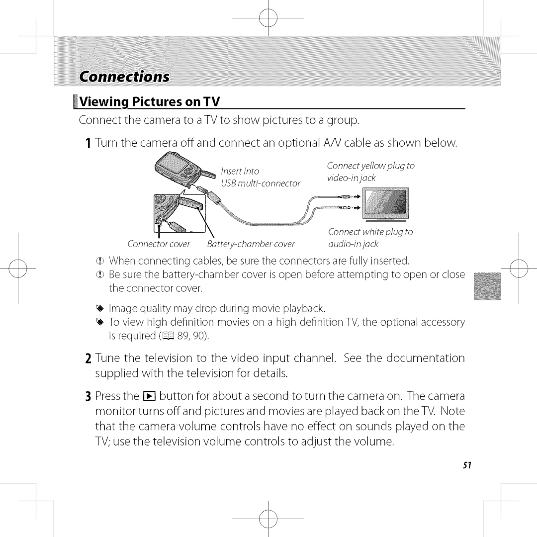 FujiFilm XP30 owner manual Viewing Pictures on TV 