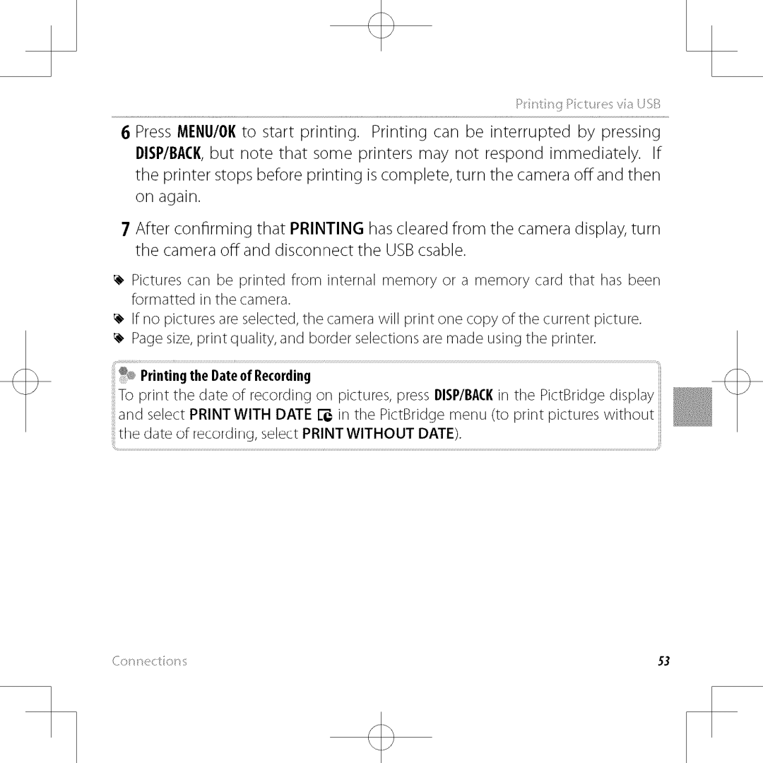 FujiFilm XP30 owner manual Iii Printingthe Dateof Recording 