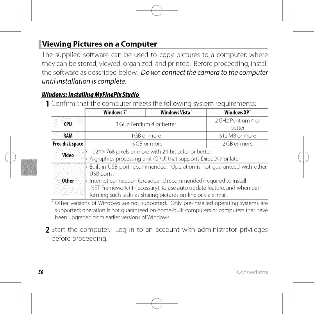 FujiFilm XP30 owner manual Viewing Pictures on a Computer, WindowsInstallingMyFinePixStudio 