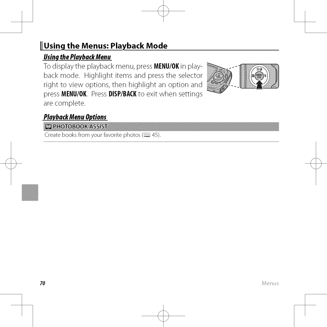 FujiFilm XP30 owner manual Menus Playback Mode, Usingthe PlaybackMenu, PlaybackMenuOptions 