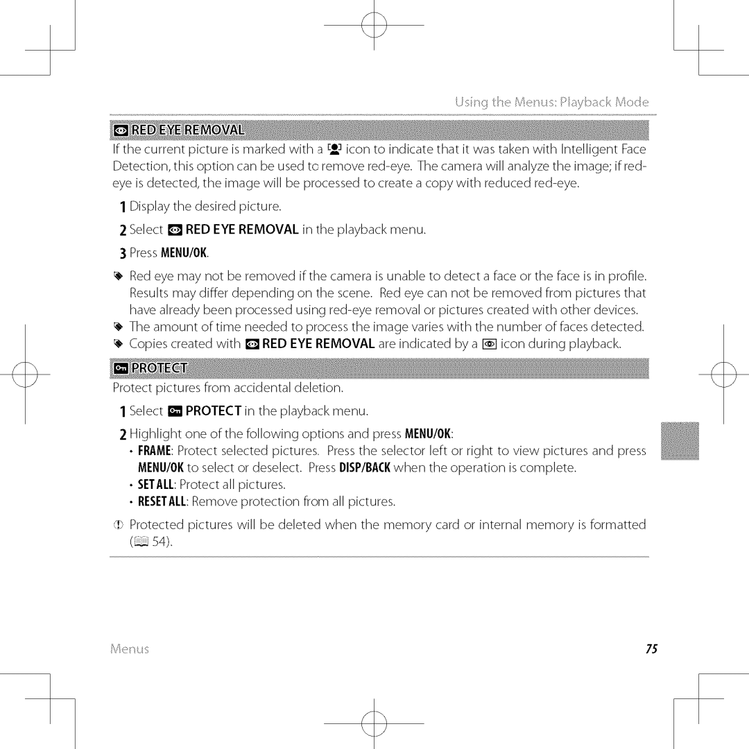 FujiFilm XP30 owner manual Press MENU/0K 