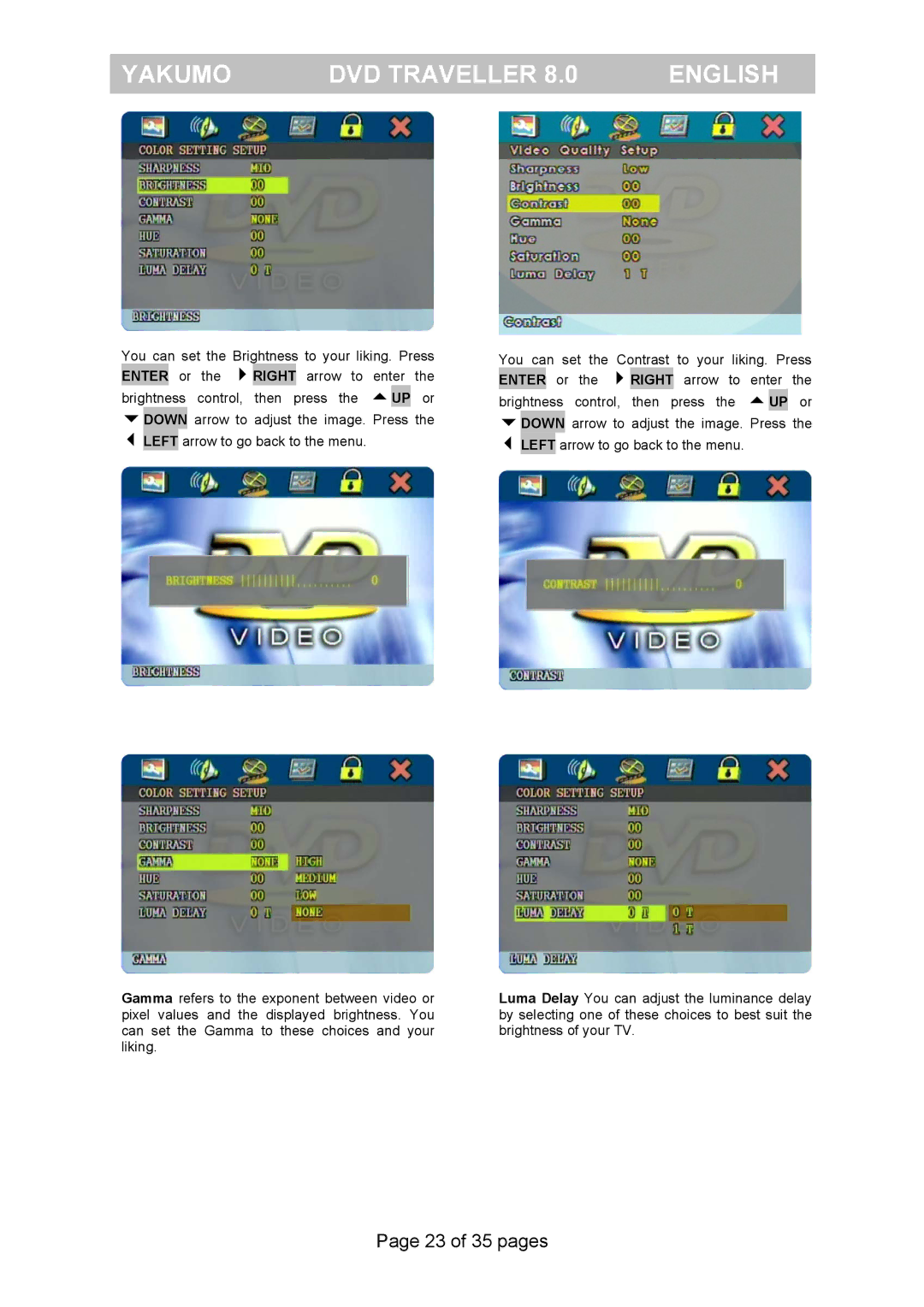 FujiFilm Yakumo DVD Travelle manual 23 of 35 pages 