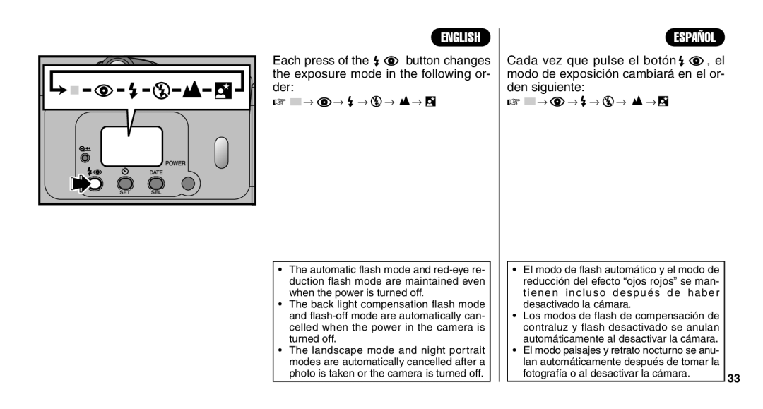 FujiFilm Zoom Date 110ez owner manual Fotografía o al desactivar la cámara 