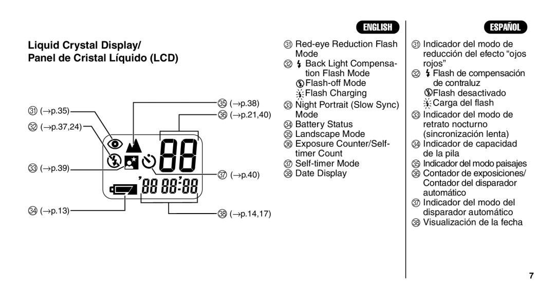 FujiFilm Zoom Date 110ez Red-eye Reduction Flash Mode, Flash-off Mode, Rojos Flash de compensación De contraluz 