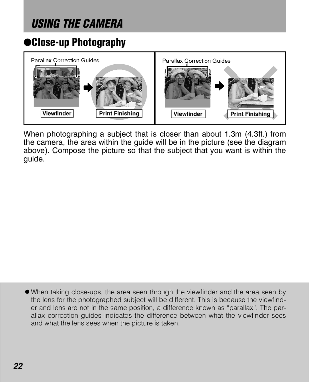 FujiFilm Zoom Date 160ez owner manual Close-up Photography 