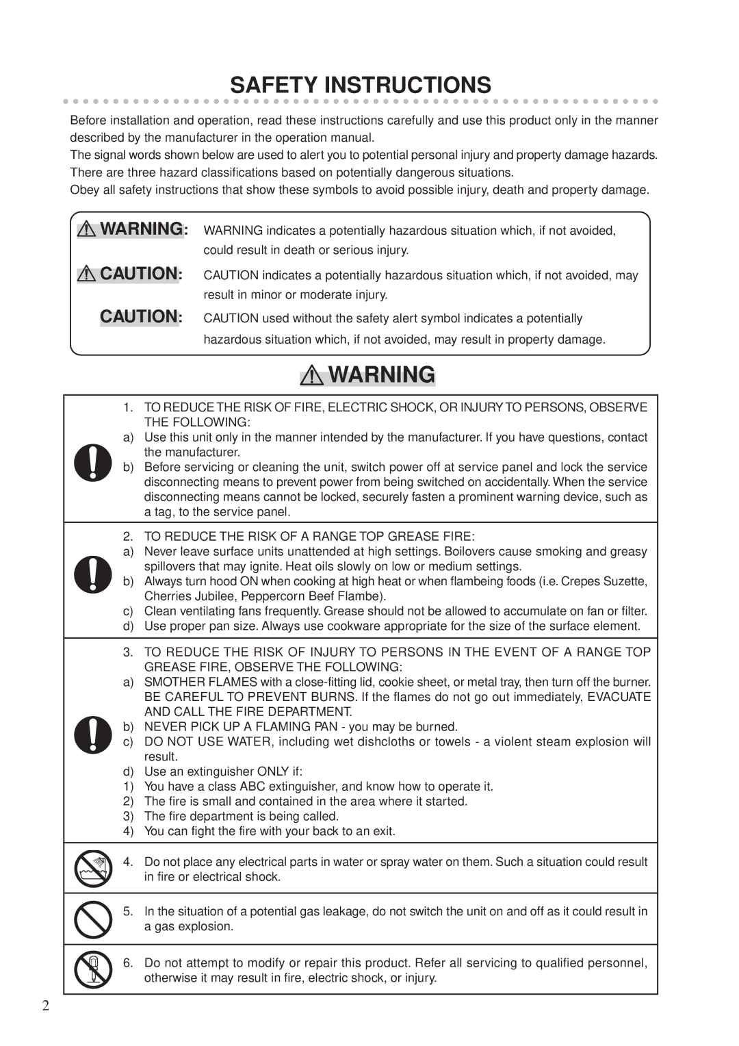 Fujioh BUF-0 operation manual Safety Instructions 