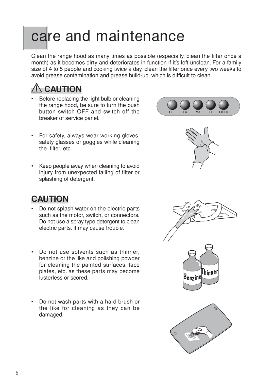 Fujioh BUF-0 operation manual Care and maintenance 