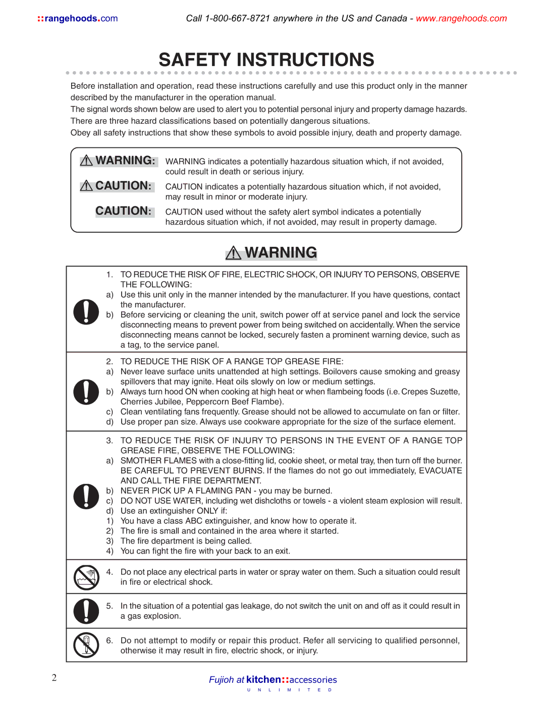 Fujioh BUF-011, 021 operation manual Safety Instructions 