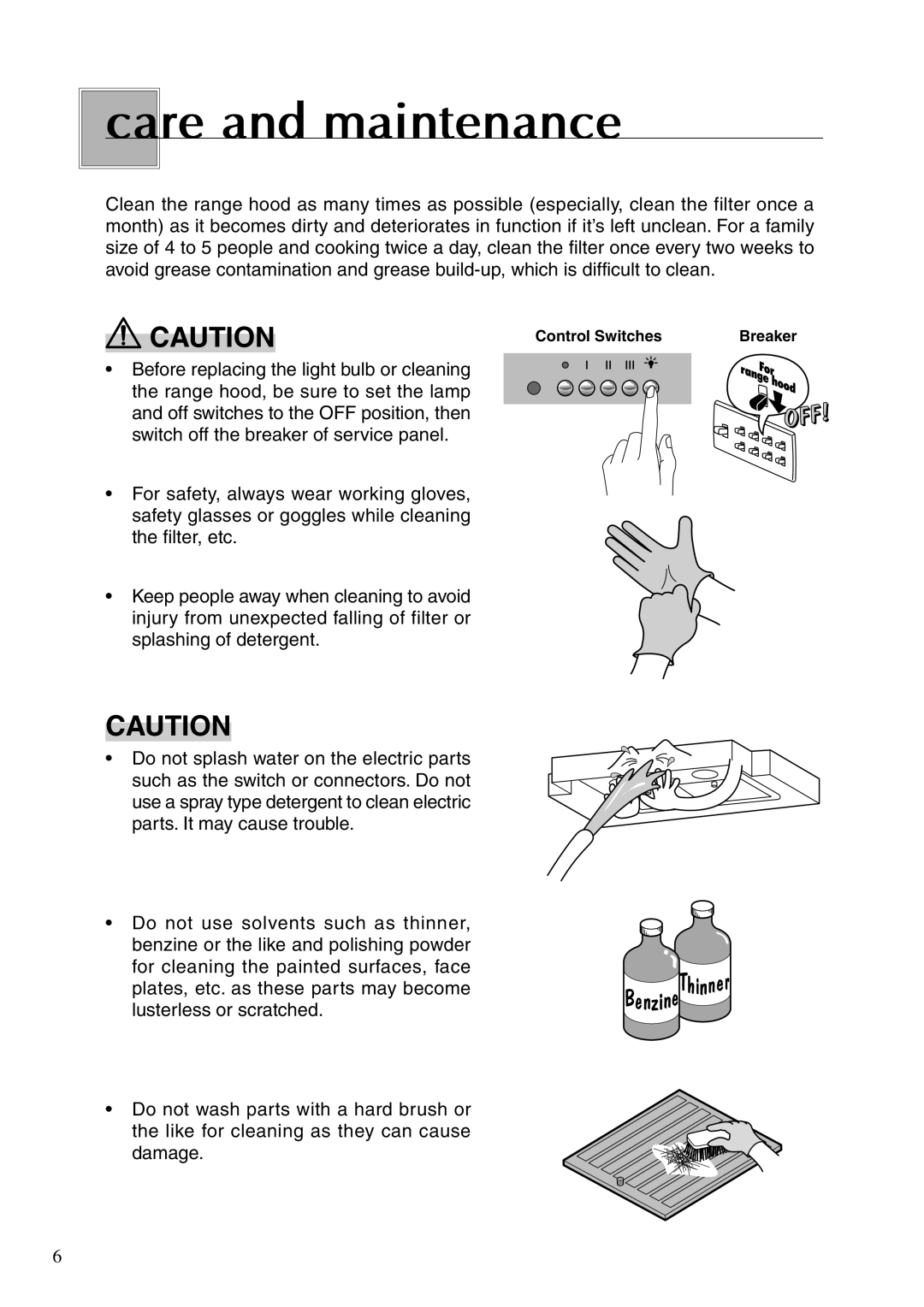 Fujioh BUF-011/021 operation manual Care and maintenance 