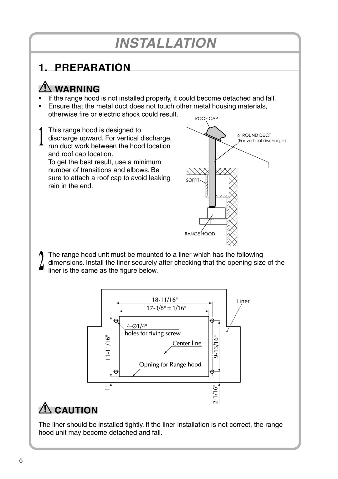 Fujioh BUF-02, BUF-01 installation manual Installation, Preparation 