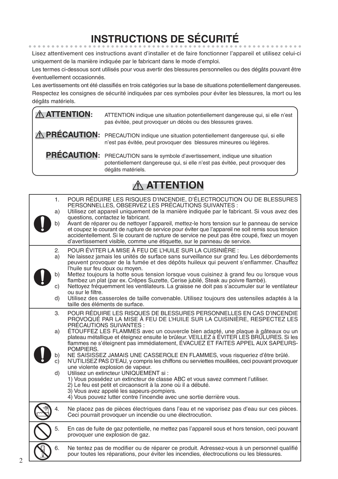 Fujioh BUF-03A operation manual Instructions DE Sécurité 