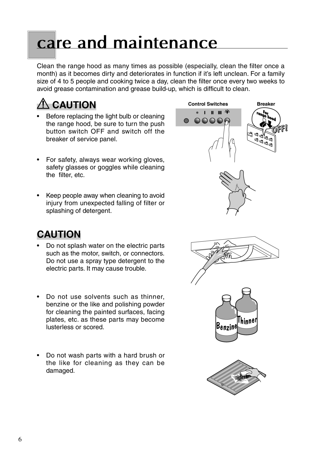 Fujioh BUF-03A operation manual Care and maintenance 