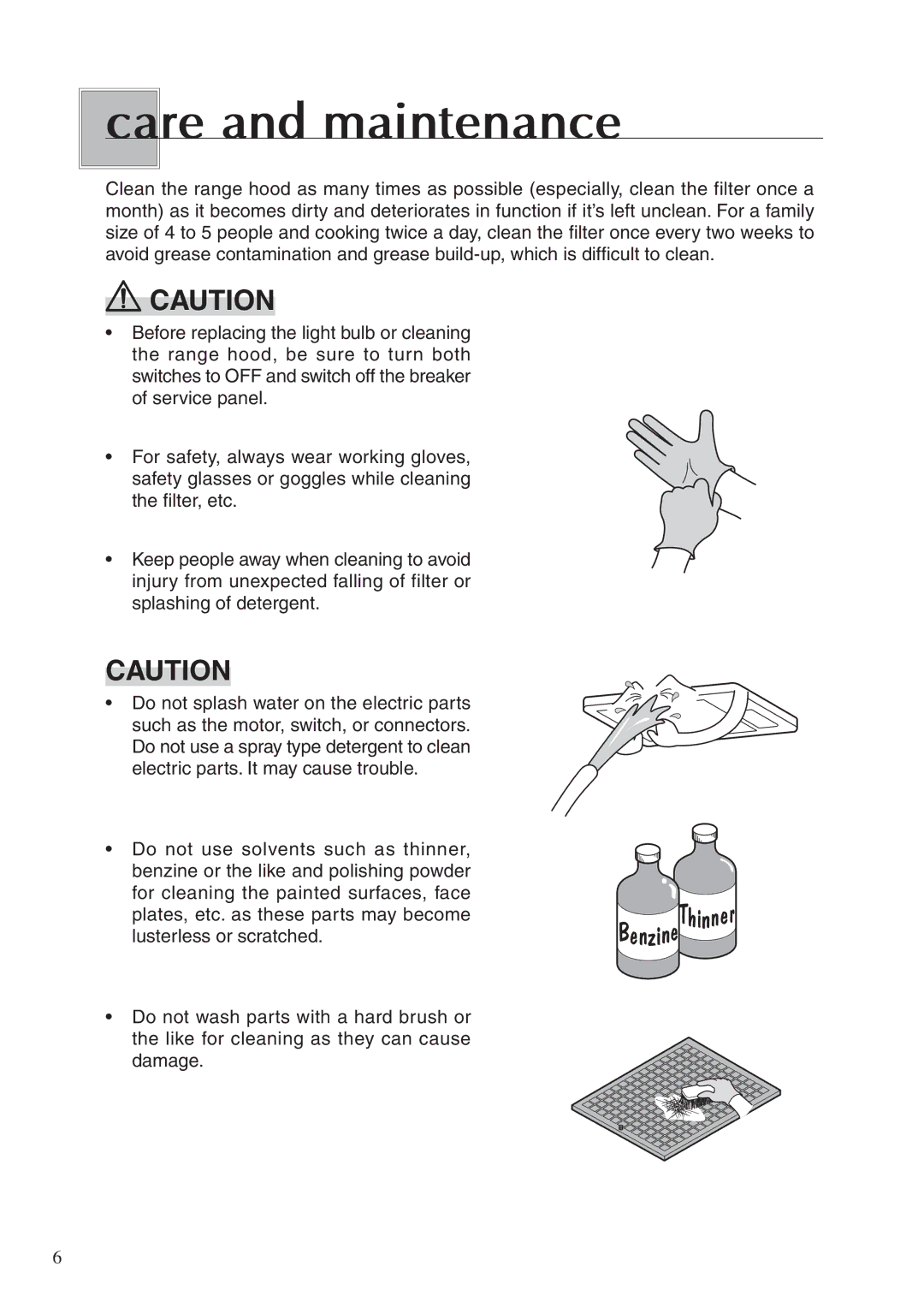 Fujioh BUF-04J operation manual Care and maintenance 