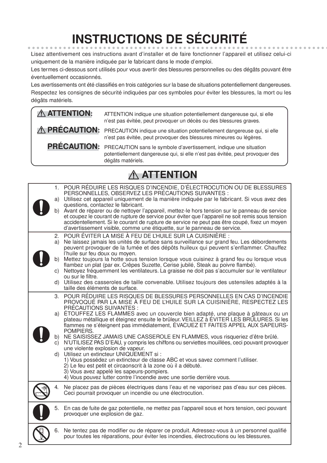 Fujioh BUF-06P operation manual Instructions DE Sécurité 