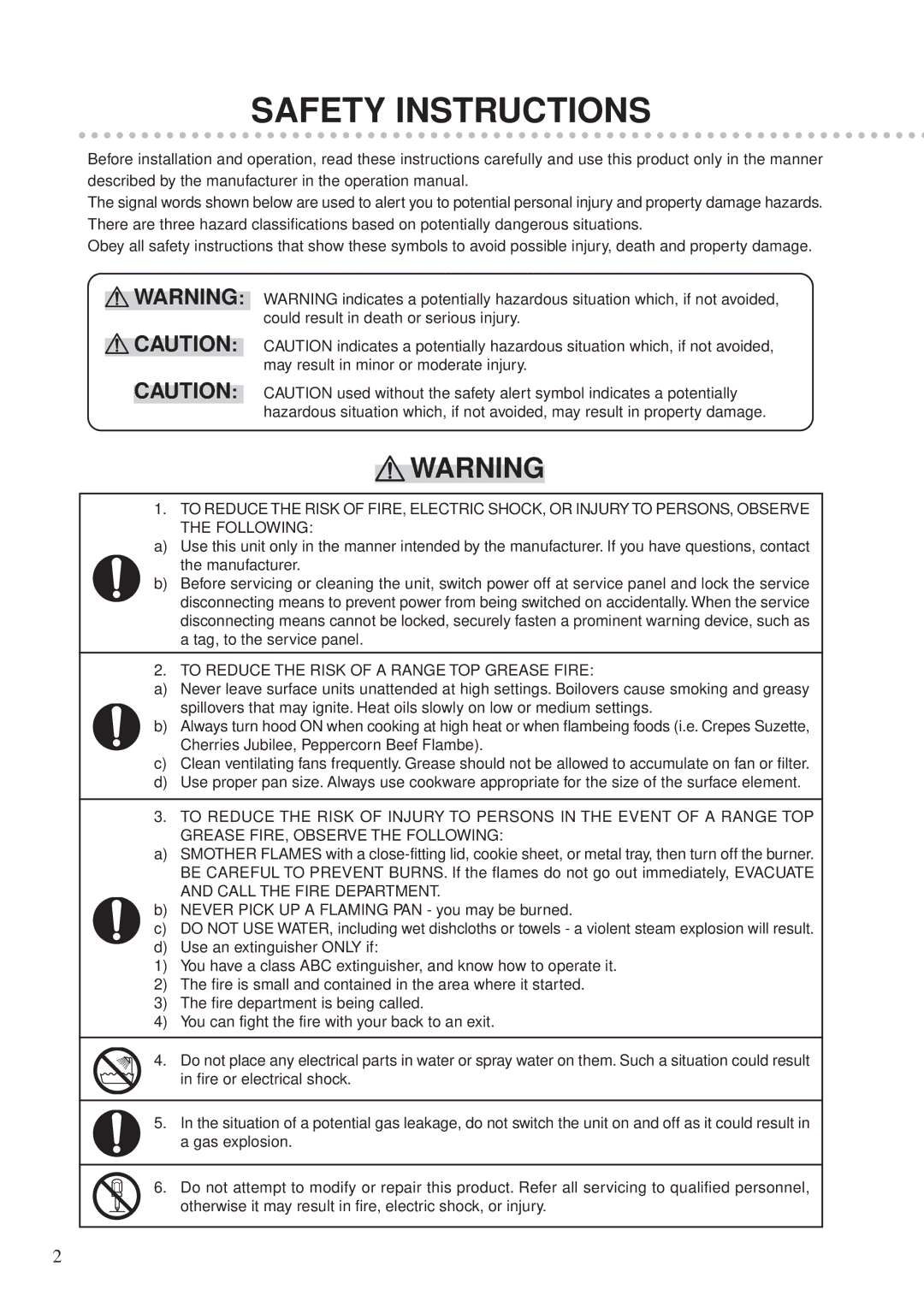 Fujioh BUF-06P operation manual Safety Instructions 