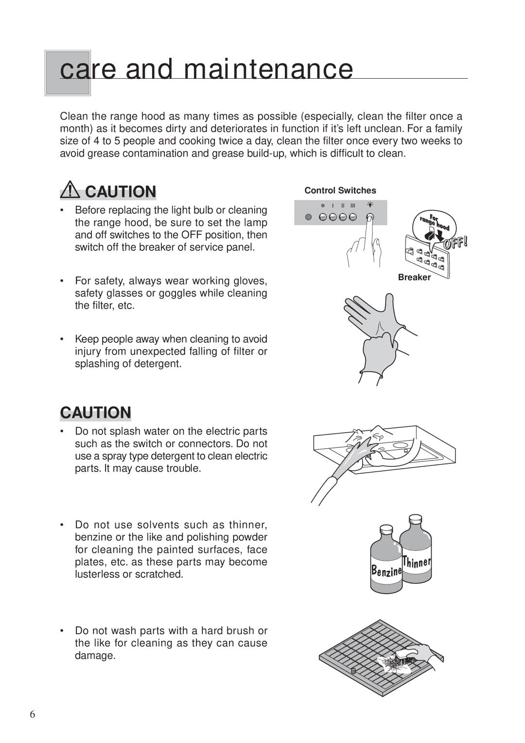 Fujioh BUF-06P operation manual Care and maintenance 