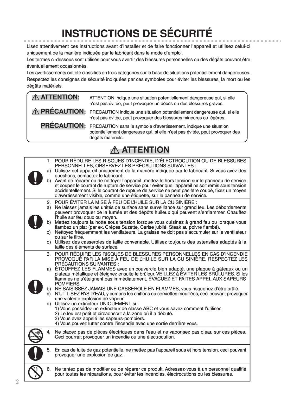 Fujioh BUF-06P operation manual Instructions De Sécurité 