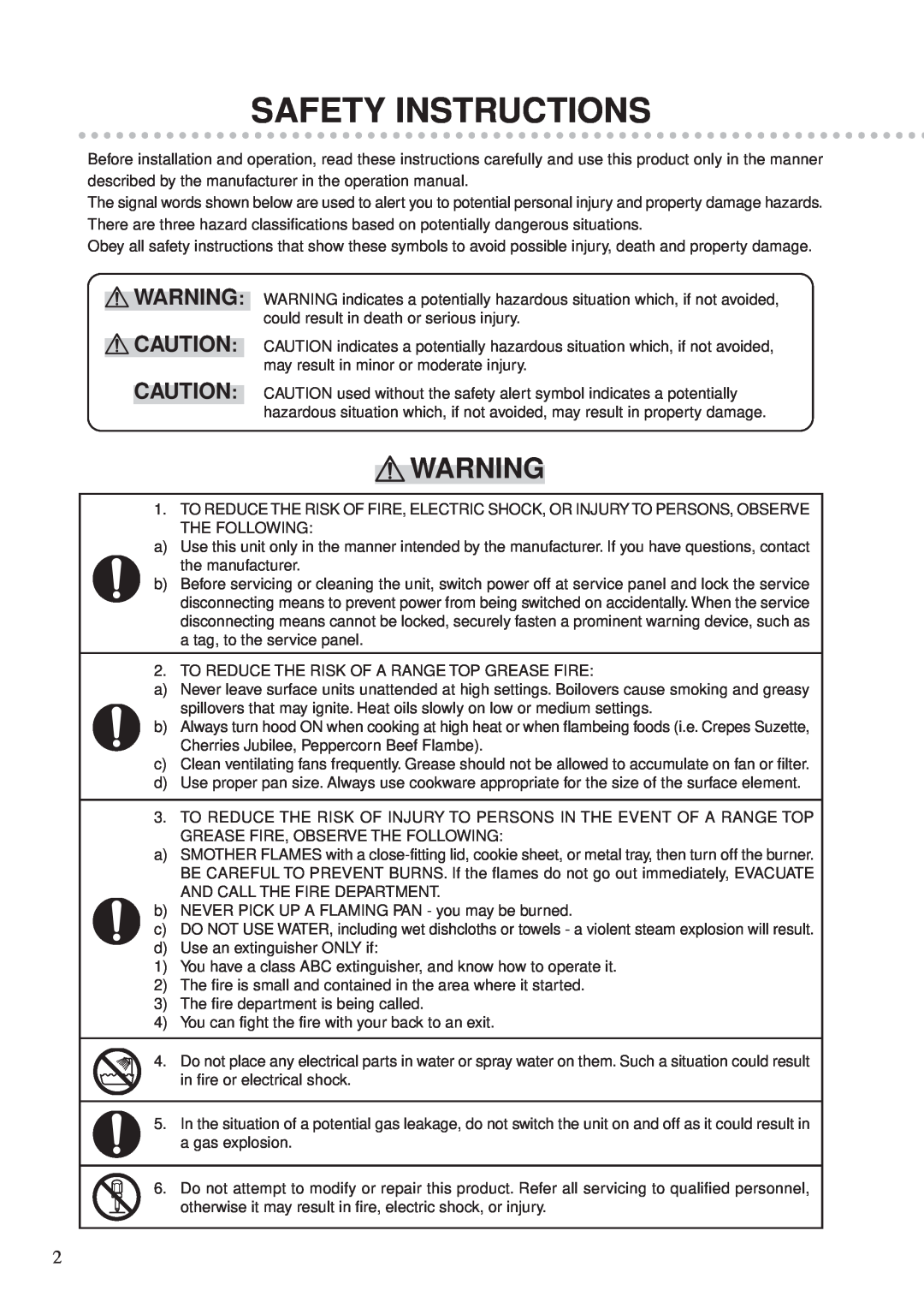 Fujioh BUF-06P operation manual Safety Instructions, Caution Caution 