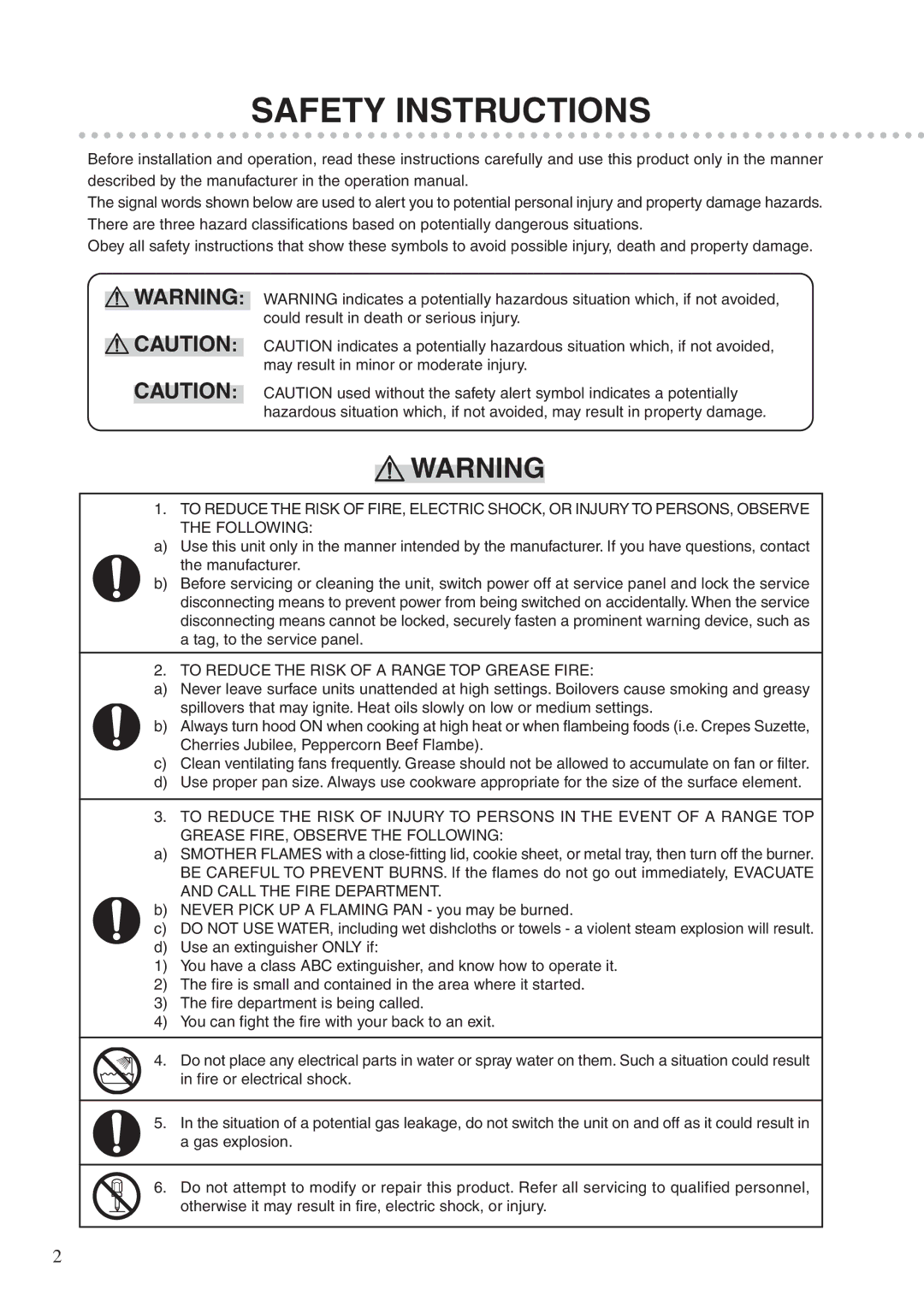 Fujioh ECW-360, ECW-300 operation manual Safety Instructions 