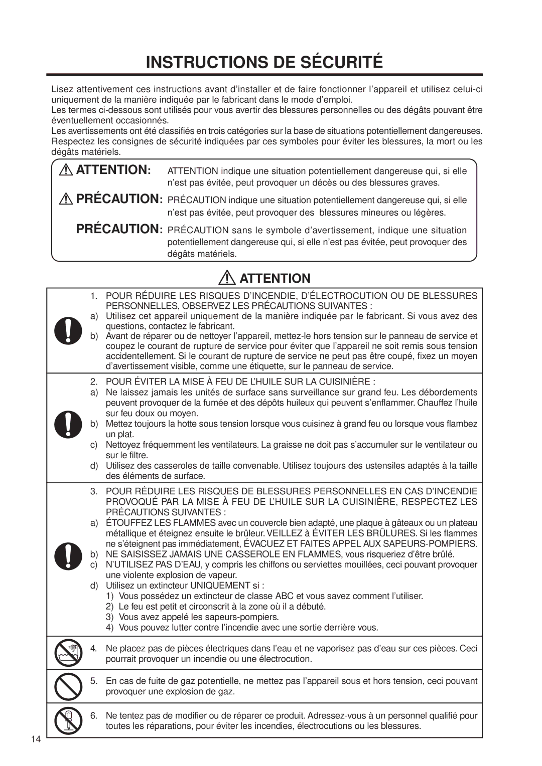 Fujioh FDR-4200D operation manual Instructions DE Sécurité 