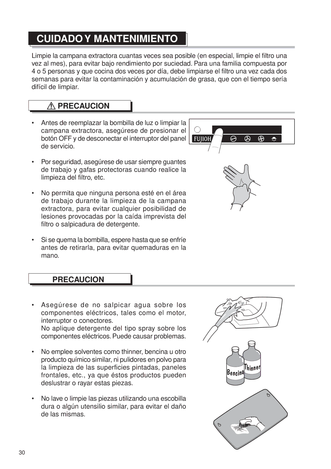 Fujioh FDR-4200D operation manual Cuidado Y Mantenimiento 