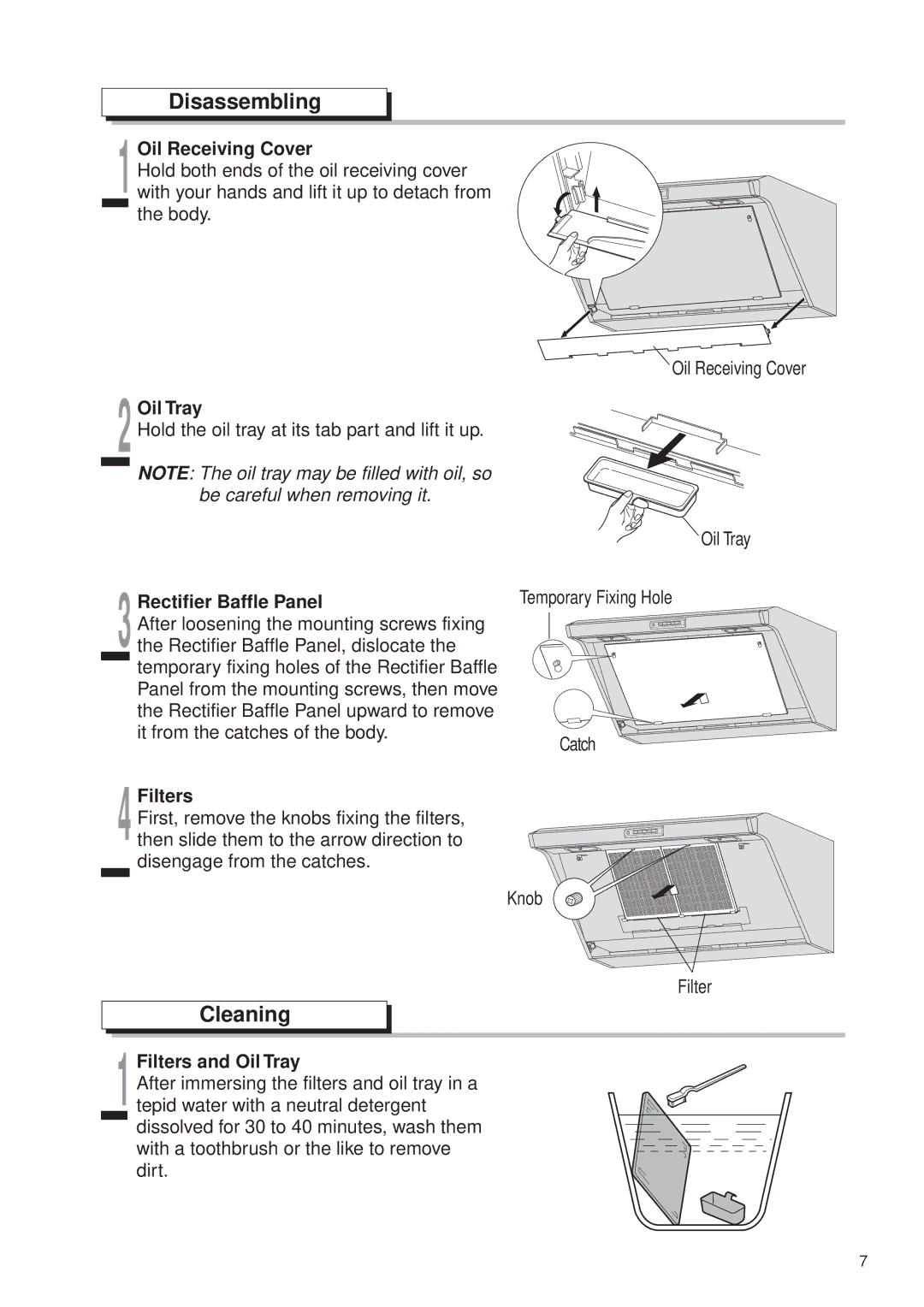 Fujioh FDR-4200D operation manual Disassembling, Cleaning 