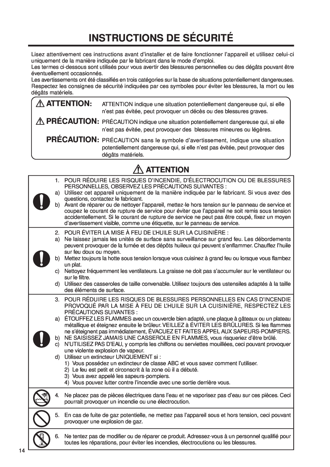 Fujioh FDR-4200D operation manual Instructions De Sécurité 
