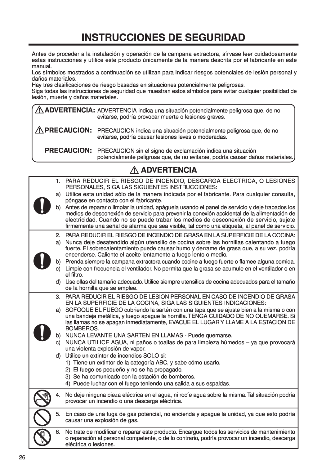 Fujioh FDR-4200D operation manual Instrucciones De Seguridad, Advertencia 