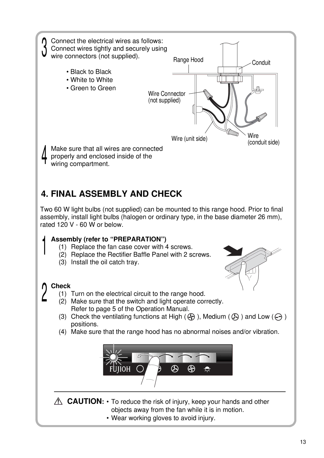 Fujioh FSR-3000 installation manual Final Assembly and Check, Assembly refer to Preparation 