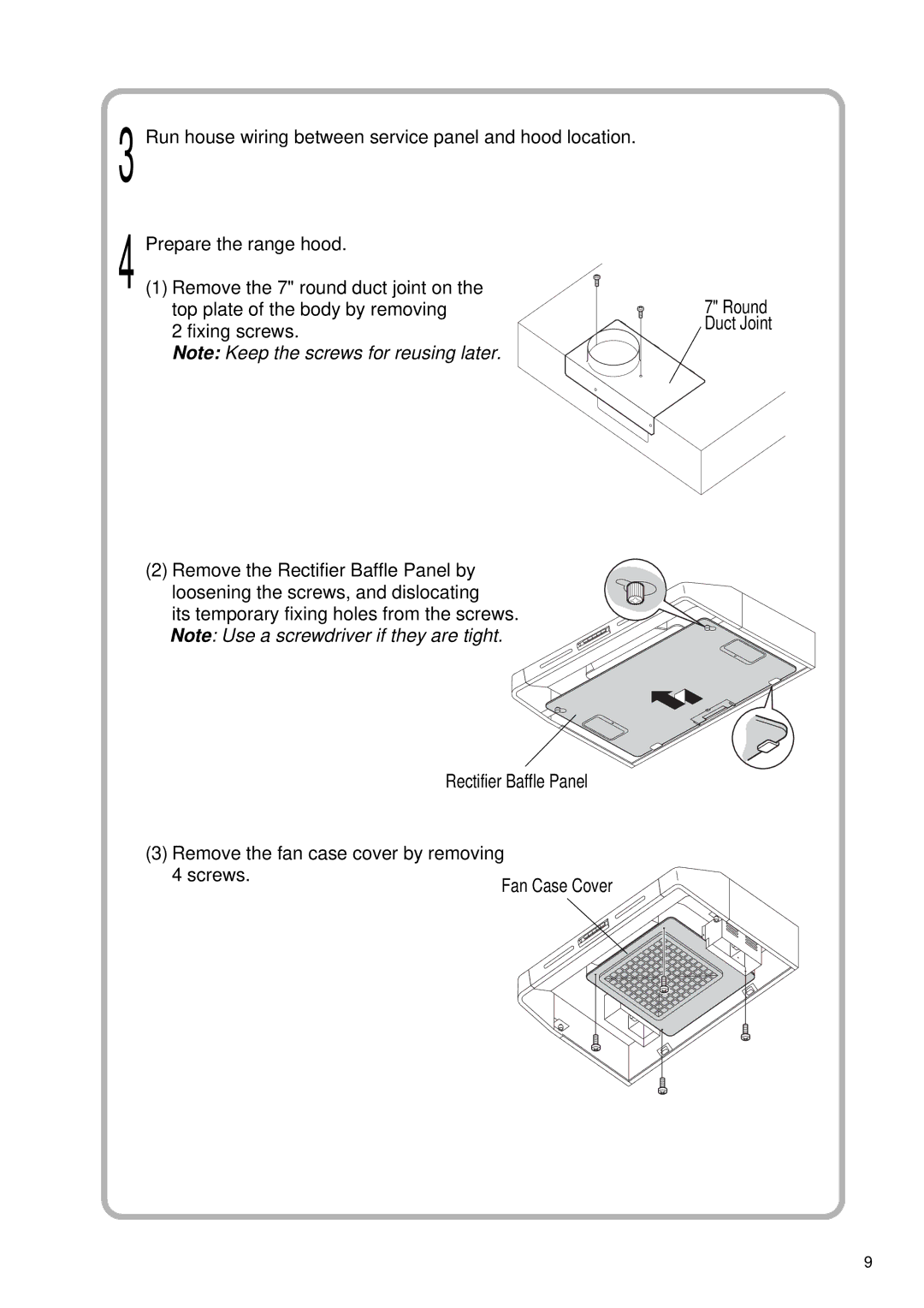 Fujioh FSR-3000 installation manual Round Duct Joint 