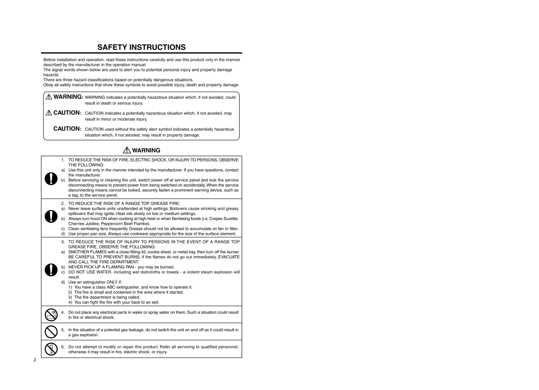 Fujioh FSR-3600, FSR-4200 manual Safety Instructions 