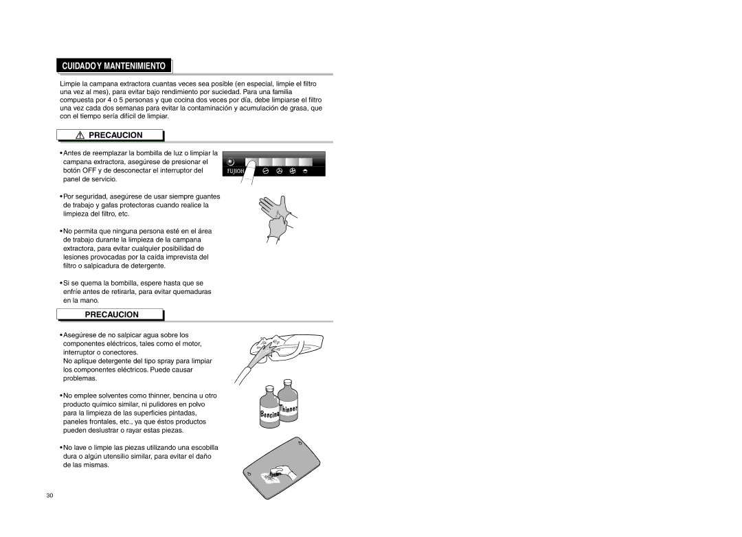 Fujioh FSR-3600, FSR-4200 manual Cuidado Y Mantenimiento 