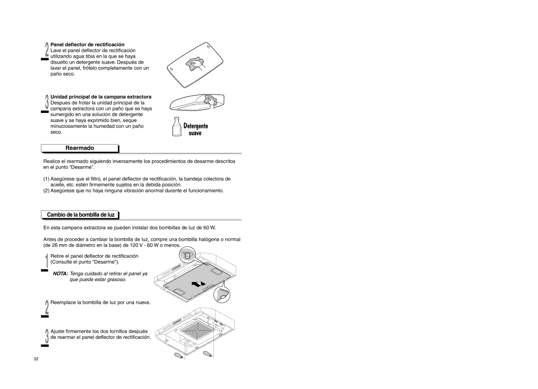 Fujioh FSR-3600, FSR-4200 manual Rearmado, Cambio de la bombilla de luz 